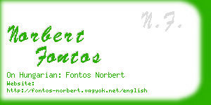 norbert fontos business card